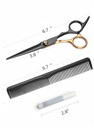 Hair Cutting Scissors Set, Professional 4CR Stainless Steel Hair Scissors with Unibody Forged Construction, Barber Scissors with Adjustable Tension Screw, Ergonomic Design for Salon & Home Use - view 2